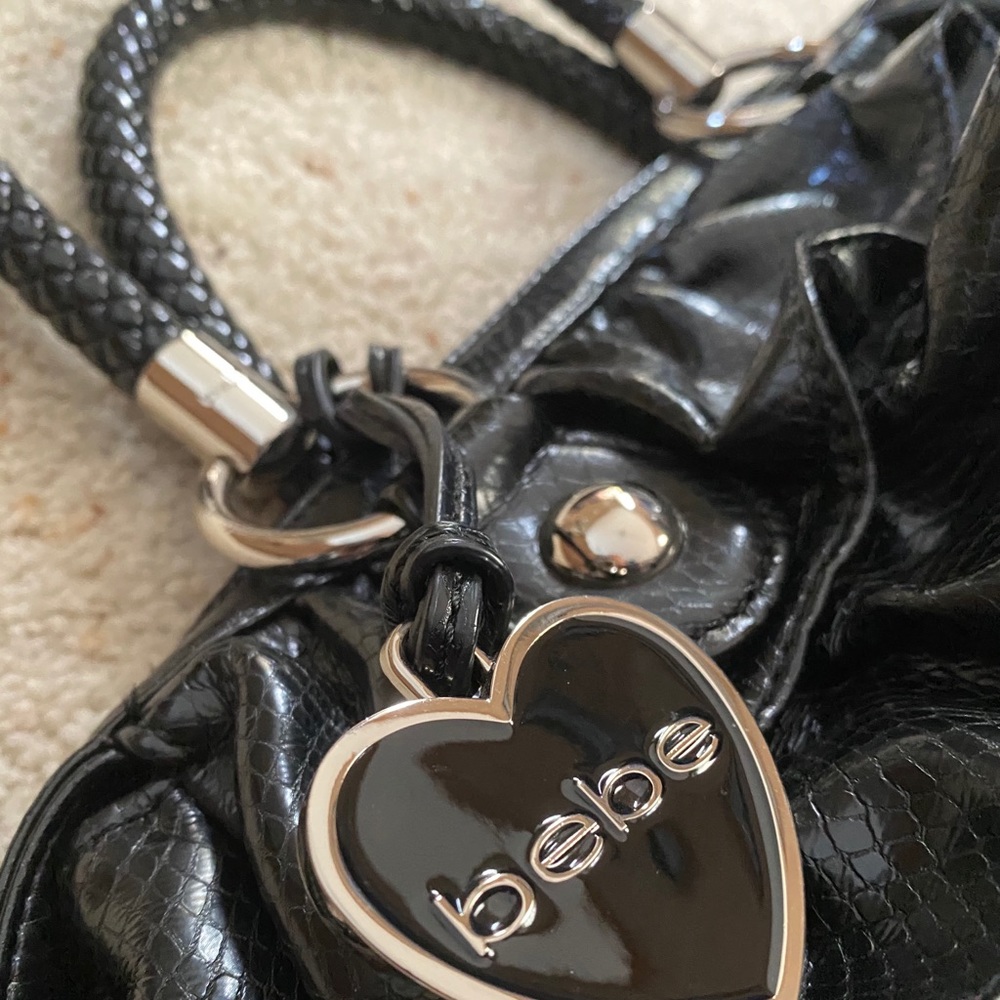 bebe Ruffled Handbag